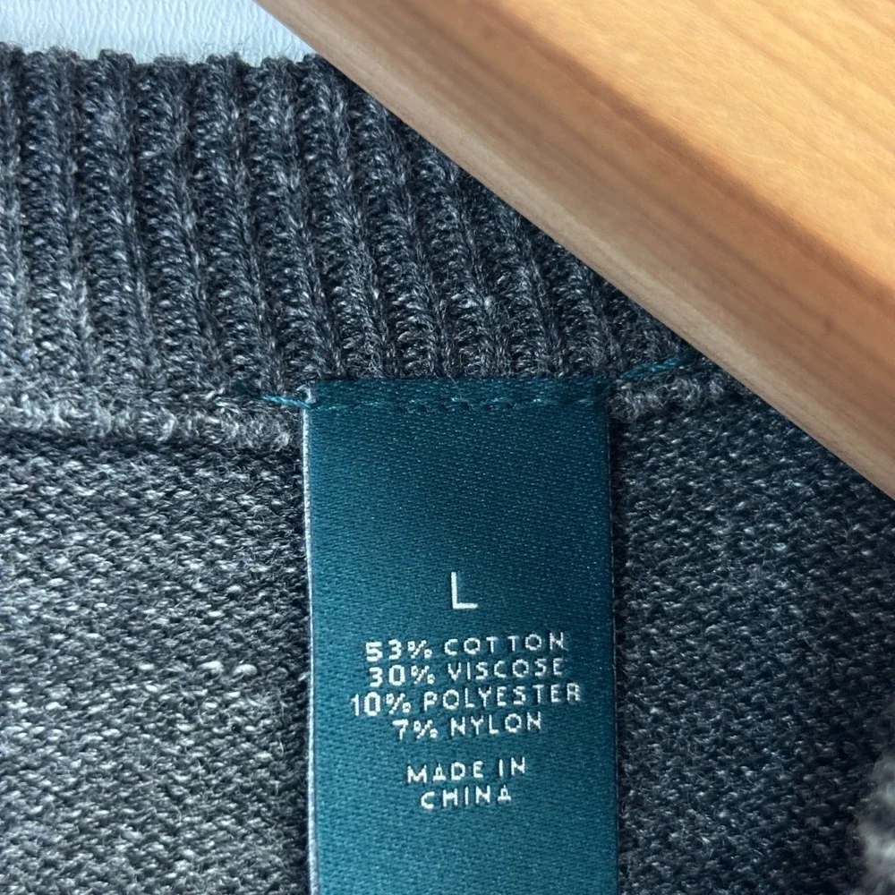 Perry Ellis Mens V-Neck Preppy Striped V-Neck Sweater Size L Business Casual - Picture 3 of 8